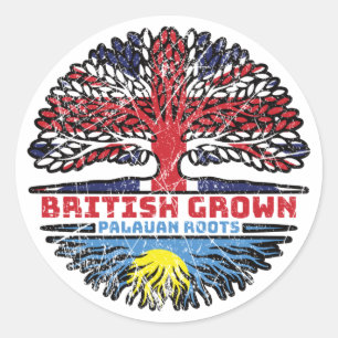 Palau Palauan - Brits - Bergoldvlag Ronde Sticker