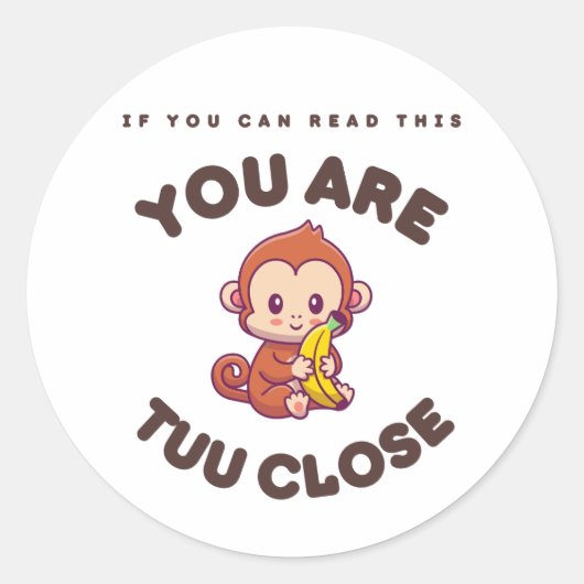 Palau Palauan Monkey Meme Ronde Sticker (Voorkant)