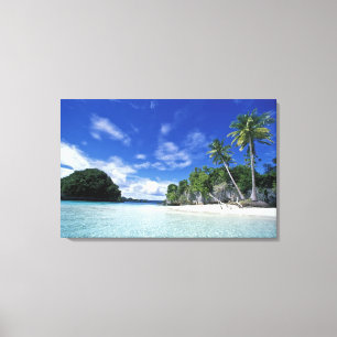 Palau, Rock Islands, Honeymoon Island, Wereld Canvas Afdruk
