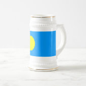 Palau vlag bierpul (Voorkant rechts)