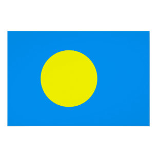 Palau vlag perfect poster