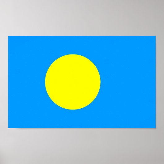 Palau vlag poster (Voorkant)