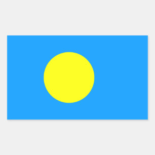 Palau-vlag Rechthoekige Sticker