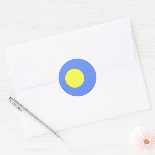 Palau-vlag Ronde Sticker (Envelop)