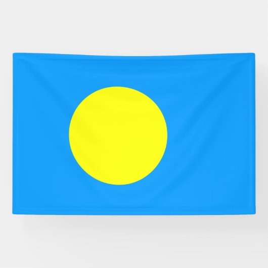 Palau vlag spandoek (Horizontaal)