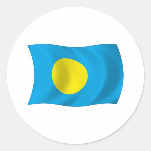Palau Vlag Sticker (Voorkant)