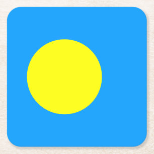 Palau vlag vierkante kartonnen onderzetter