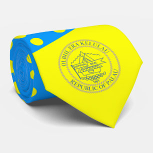 Palauan Flag & Seal, vlag van Palau Stropdas