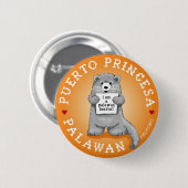 Palawan Beercat  Ronde Button 5,7 Cm (Voorkant /achterkant)