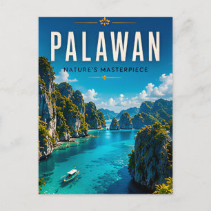 🏝️ Palawan Filipijnen Lagune Huisdecoratie 🌊 Briefkaart