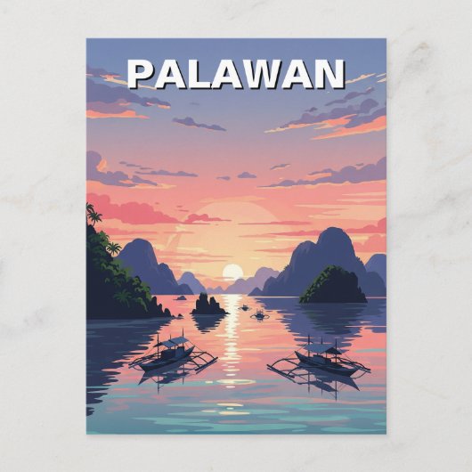 Palawan Filipijnen Reizen Briefkaart (Voorkant)