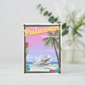 Palawan Filipijnen vluchtposter Briefkaart (Staand voorkant)