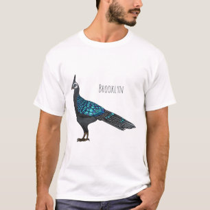 Palawan pauock fazant vogel cartoon illustratie t-shirt