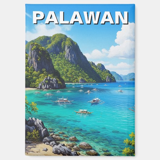 Palawan Philippines Travel Magneet (Voorkant)