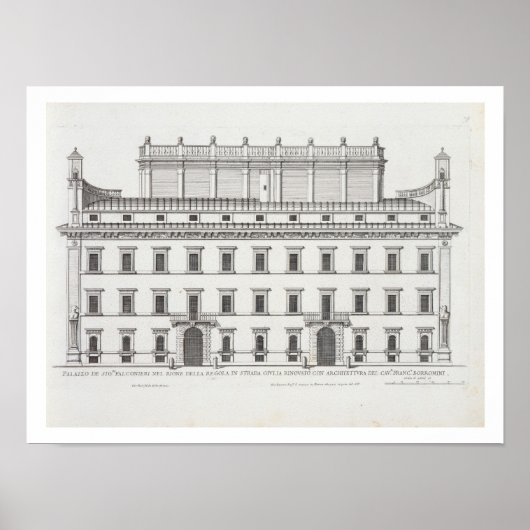 Palazzo Falconieri, Rome, uit de "Palazzi di Roma" Poster (Voorkant)