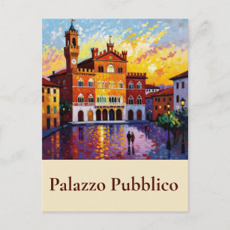 Palazzo Pubblico - Siena, Toscane, Centraal-Italië Briefkaart