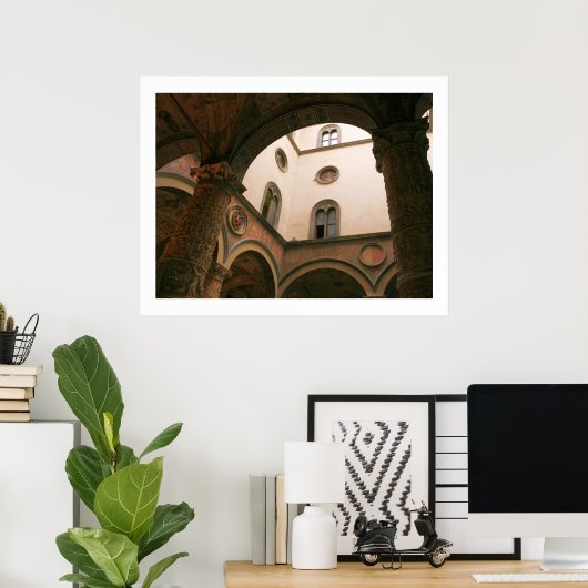 Palazzo Vecchio Courtyard Poster (Thuiskantoor)