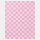 Pale and Light Pink Montone Checkered Fleece Deken (Voorkant)