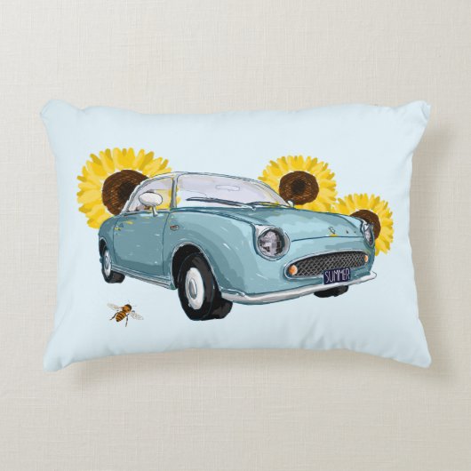 Pale Aqua Figaro accent pillow Kussen (Voorkant)