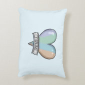 Pale Aqua Figaro accent pillow Kussen (Achterkant (Verticaal))