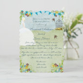 Pale Blonde Jardin Bridal Invitations de douche (Debout devant)