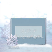 Pale Blue and Sky Snowflake Response Postcard Folie Feestdagen Briefkaart