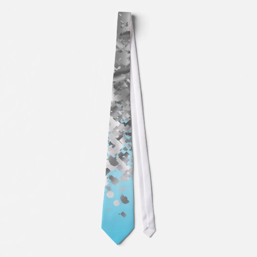 Pale blue and vervalglitter stropdas (Voorkant)