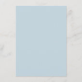 Pale Blue and White Floral Mariage Menu (Dos)