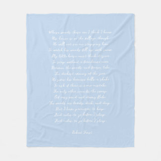 Pale Blue Custom Poem Song Lyric Quote Fleece Deken