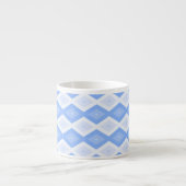 Pale blue diamond pattern espresso kop (Voorkant)