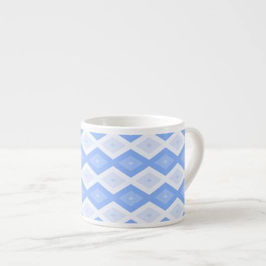Pale blue diamond pattern espresso kop (Voorkant rechts)