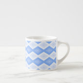 Pale blue diamond pattern espresso kop (Rechts)