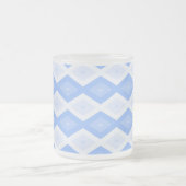 Pale blue diamond pattern matglas koffiemok (Center)
