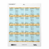 Pale Blue & Gold Cosmetics Dropper Bottle Label (Full Sheet)