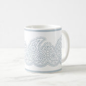 Pale Blue Paisley Café Mug (Devant droit)
