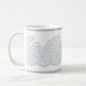 Pale Blue Paisley Café Mug (Gauche)