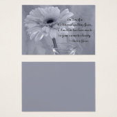 Pale Blue Tinted Daisy Mariage Charity Carte Favor (Devant & derrière)