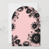 Pale Dogwood rose et noir Faire-part de mariage (Dos)