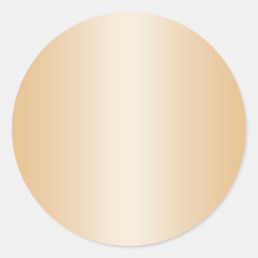 Pale Gold Gradiënt Blank Ronde Sticker (Voorkant)