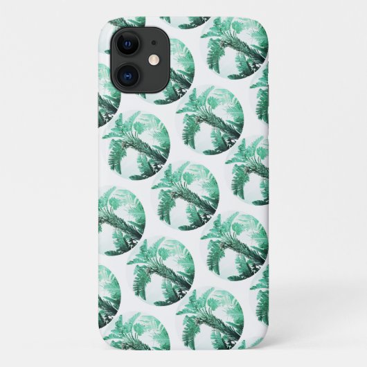 Pale Green Banana Tree Leaf iPhone 11 Coque (Dos)