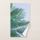 Pale Green Jacaranda Feuille Motif (Serviette à main)
