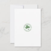 Pale Green Lucky Jour de la Saint Patrick Carte de (Dos)