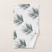 Pale Green Palm Tree Feuille Motif (Serviette à main)