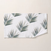 Pale Green Palm Tree Feuille Motif (Serviette à main)