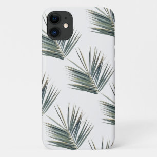 Pale Green Palm Tree Leaf iPhone 11 Coque