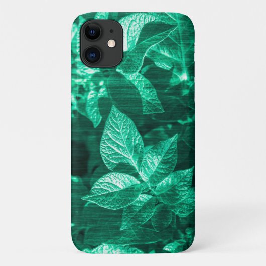 Pale Green Potato Plante Feuille iPhone 11 Coque (Dos)