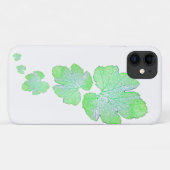 Pale Green Squash Feuille Texture iPhone 11 Coque (Dos (Horizontal))