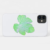 Pale Green Squash Feuille Texture iPhone 11 Coque (Dos (Horizontal))