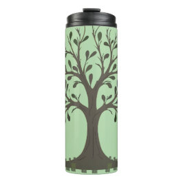 🌳 Pale Green Tree of Life Insulated Water Bottle Thermosbeker