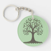 🌳 Pale Green Tree of Life Keychain (Voorkant)